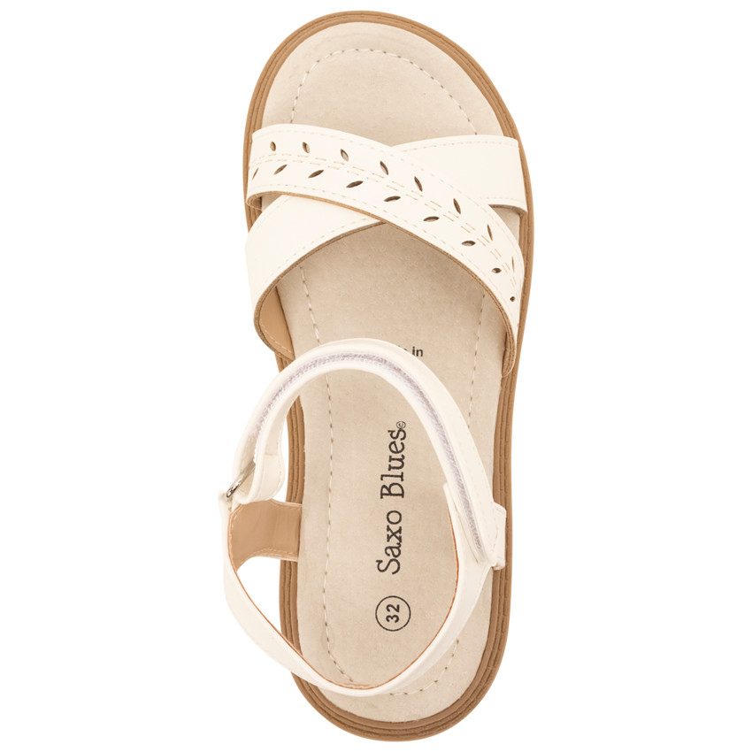 Σανδάλια με velcros και πλεξούδα για κορίτσι 