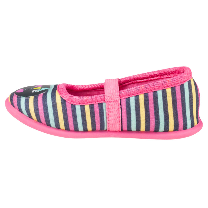 Chaussons babies à élastique et rayures multicolores 
