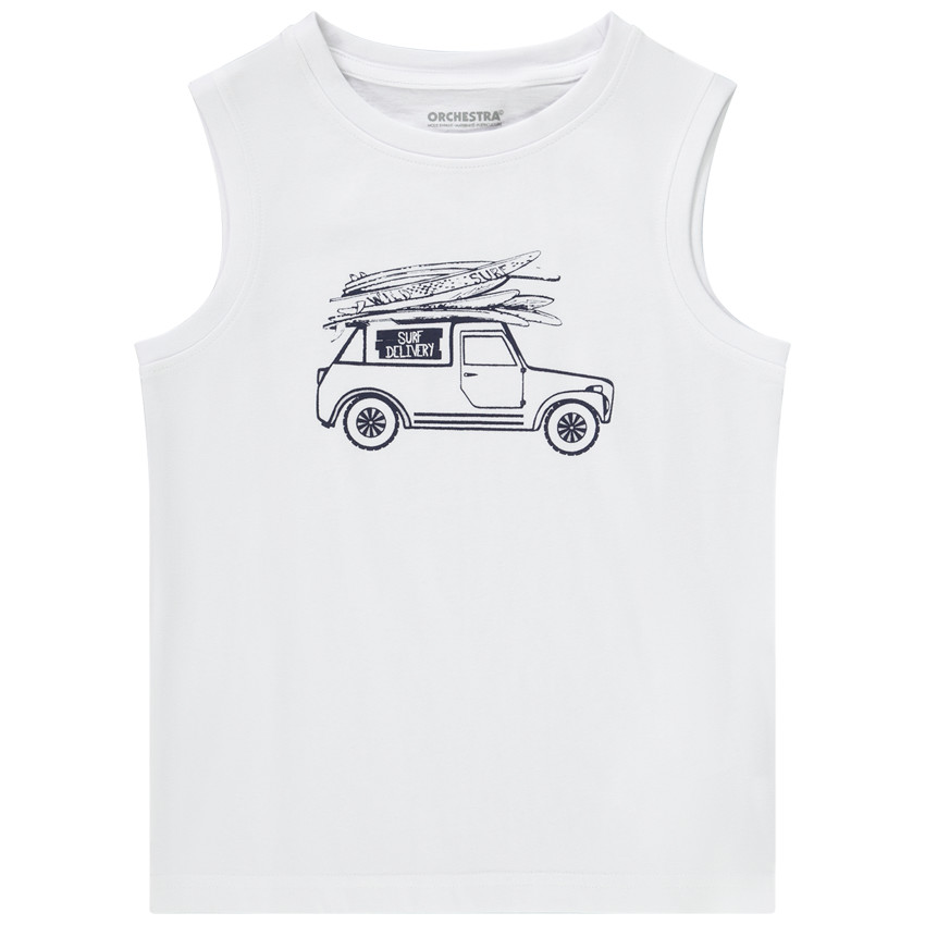 Débardeur en jersey print voiture garçon 