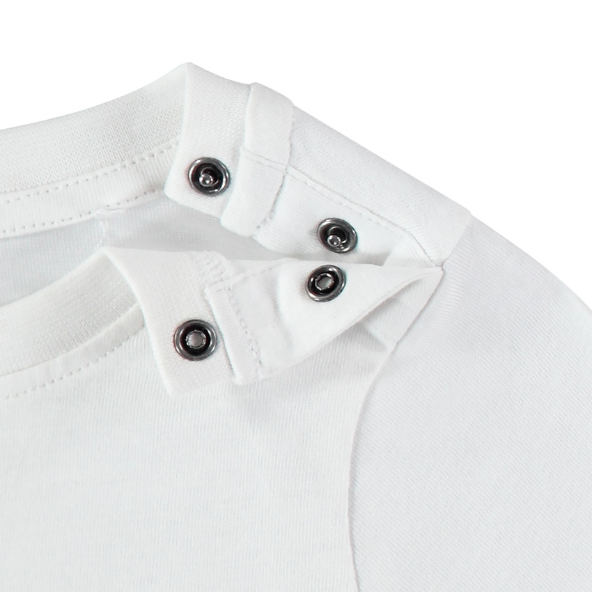 T-shirt manches longues en coton bio à message printé 