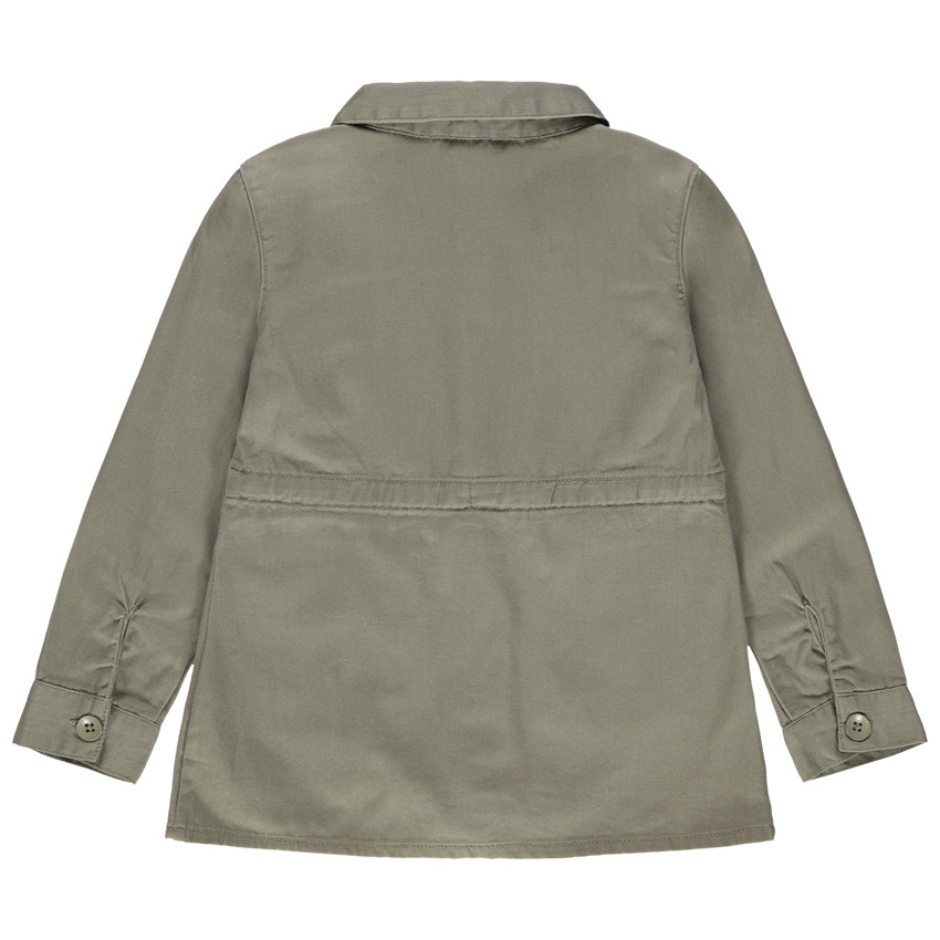 Τζάκετ σε στυλ σαφάρι με κεντημένα λουλούδια 