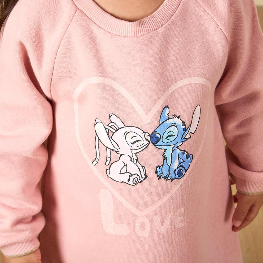 Φόρεμα φούτερ Stitch & Angel Disney για bebe κορίτσι 