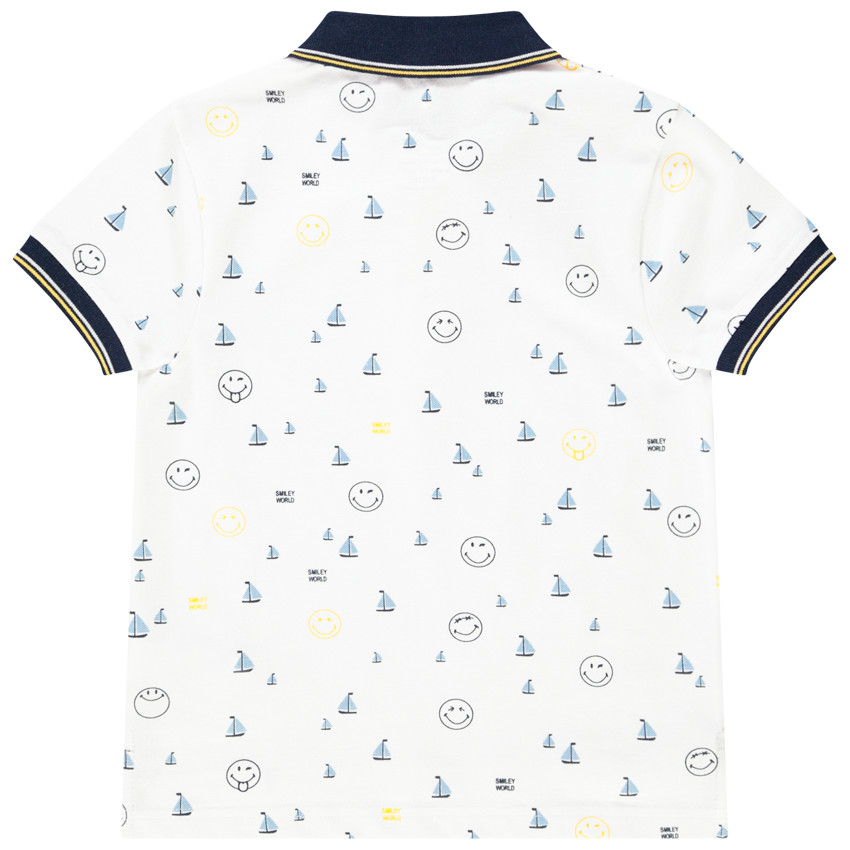 Polo κοντομάνικο με σχέδιο SmileyWorld για αγόρι 