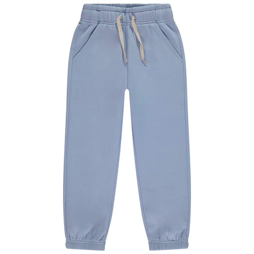 Παντελόνι jogging μονόχρωμο σε πλεκτό σχέδιο loose για κορίτσι 