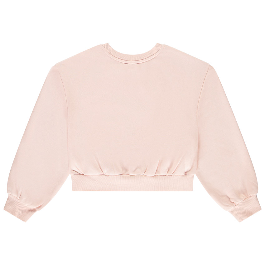 Σακάκι από πλεκτό γαλλικό terry με λευκή κεντημένη λεπτομέρεια για κορίτσι 