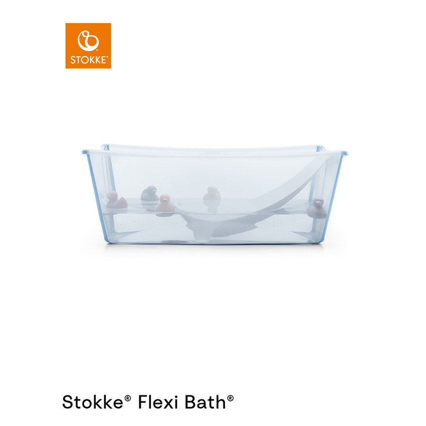 Σετ πλεκτή αναδιπλούμενη μπανιέρα Flexi Bath με αποσπώμενο transat μπάνιου ocean blue 