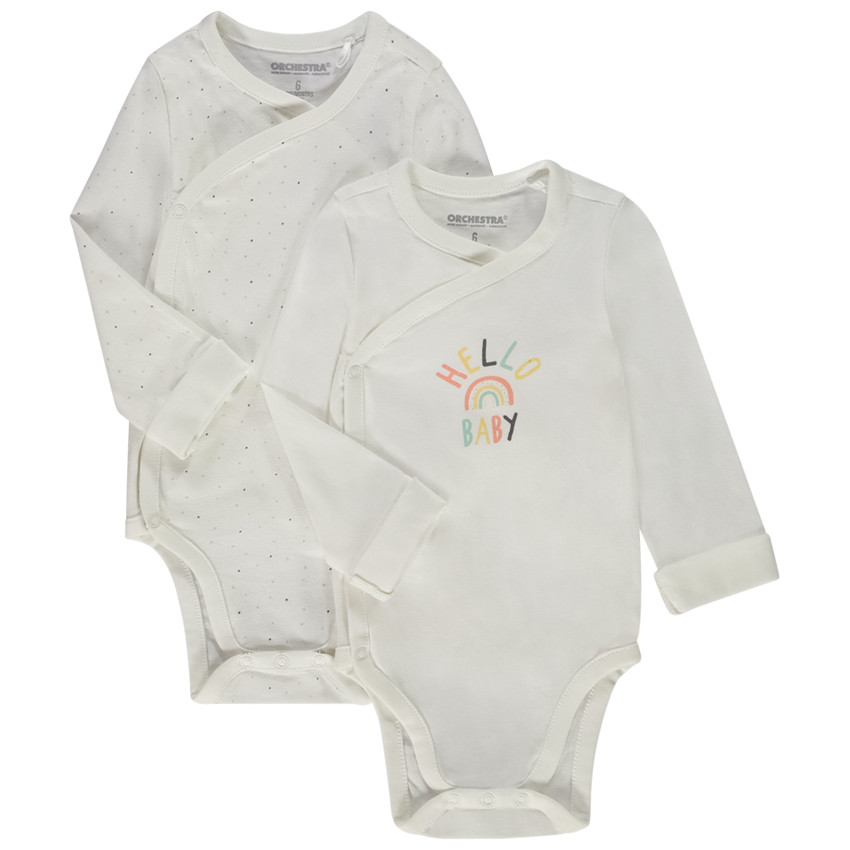 Σετ από 2 φανταστικά μακρυμάνικα μπόντι για μωρό 