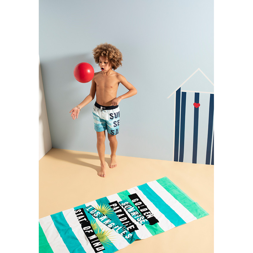 Παιδικά - Μαγιό με τύπωμα κύματα σε όλη την επιφάνεια 