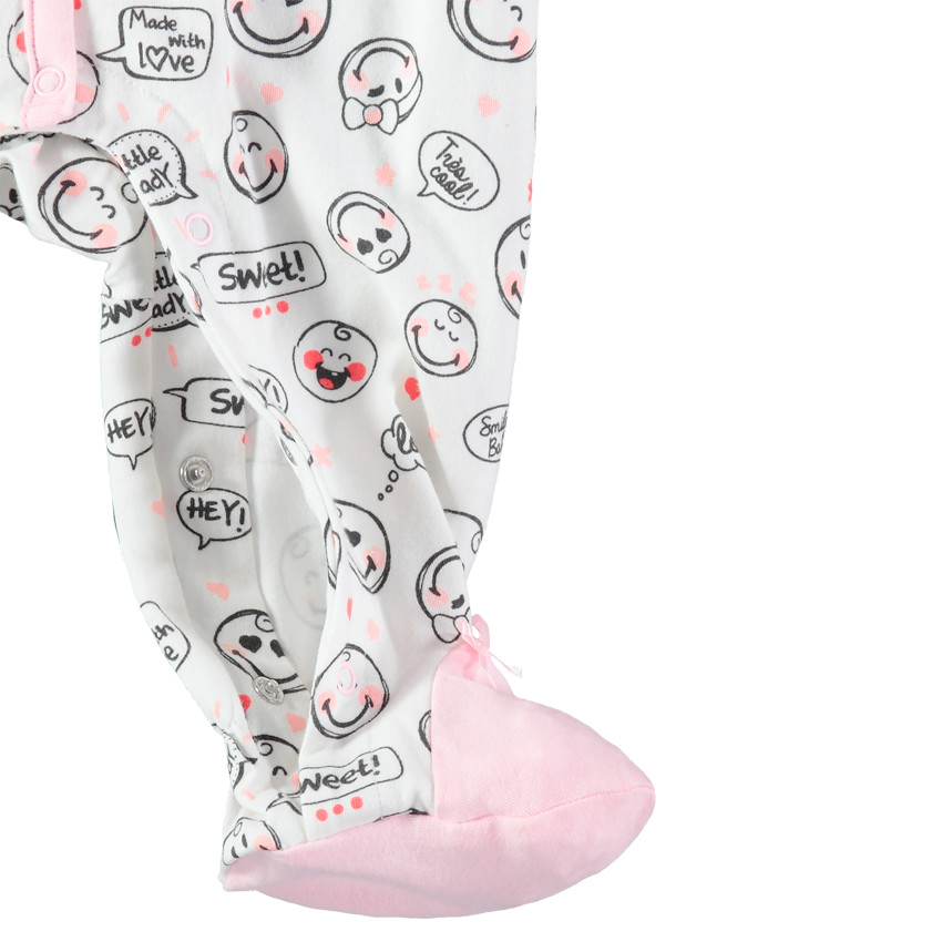 Φορμάκι ύπνου ζέρσεϊ με μοτίβο Smiley σε όλη την επιφάνεια 