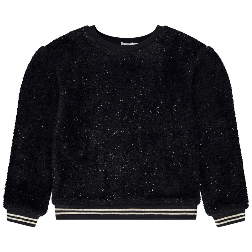 Φούτερ σε πλέξη sherpa με νήματα lurex για κορίτσι 