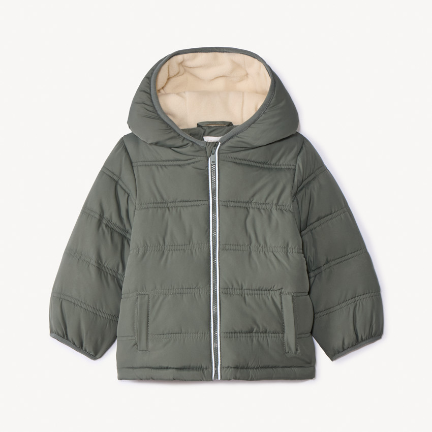 Μπουφάν με κουκούλα και επένδυση micropolaire για μωρό αγόρι 