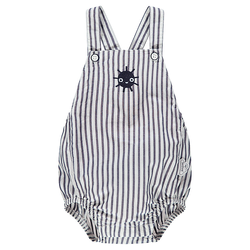 Κοντό ολόσωμο φορμάκι με ρίγες και κεντημένος ήλιος  Additional Κοντό ολόσωμο φορμάκι με ρίγες και κεντημένος ήλιος