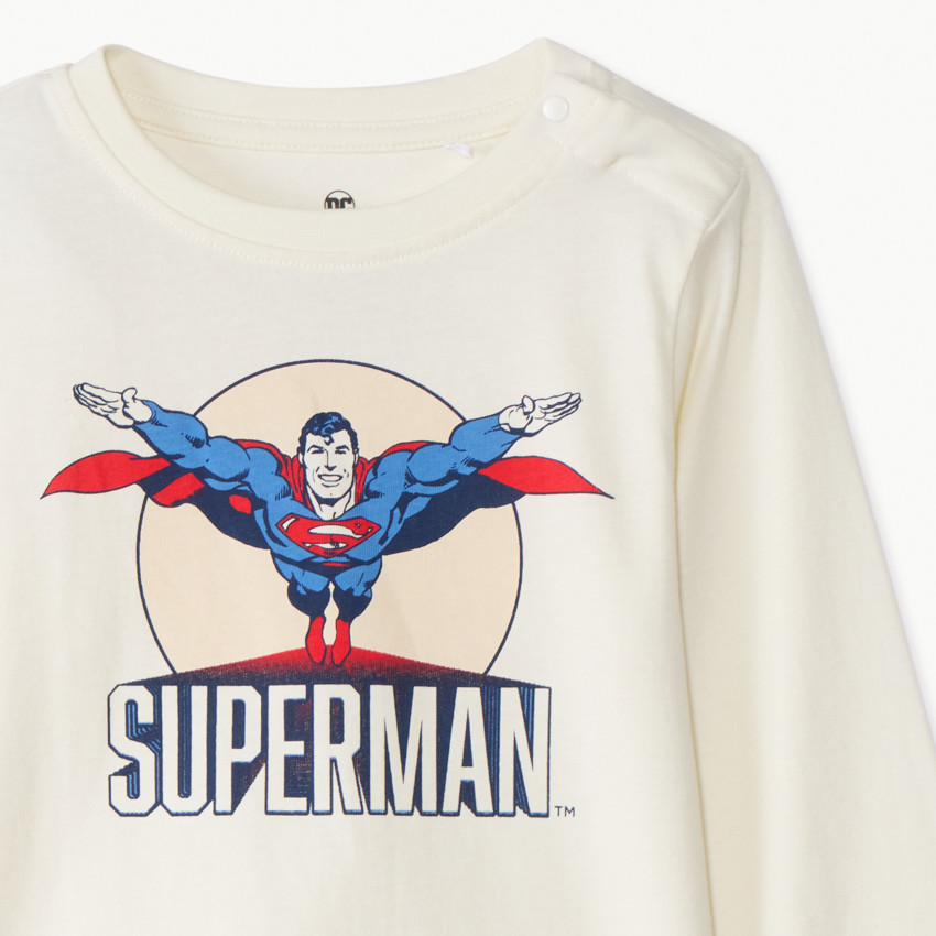 T-shirt manches longues Superman Warner pour bébé garçon 