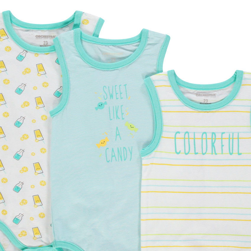 Lot de 7 bodies sans manches à imprimé fantaisie pour bébé garçon 