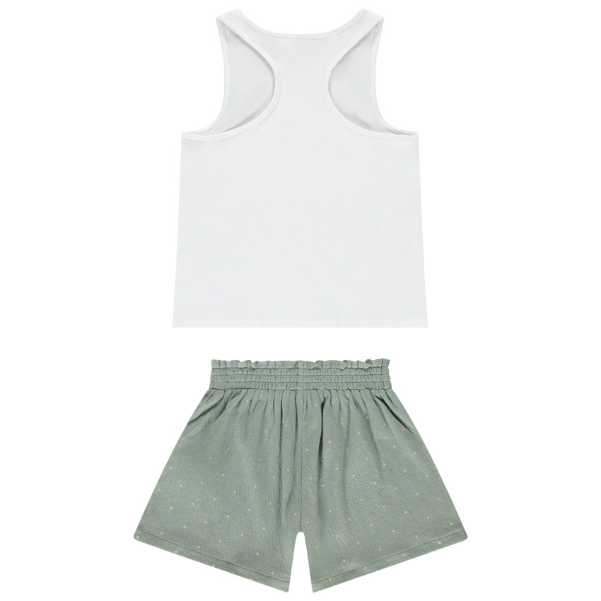 Σετ 2 τμχ. με αμάνικο μπλουζάκι με τροπικό σχέδιο για κορίτσι 