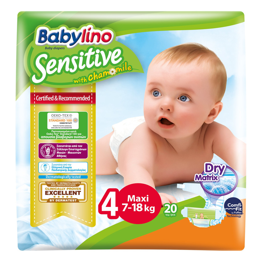 Babylino Maxi No.4 (7-18kg), 20 τεμάχια  Additional Babylino Maxi No.4 (7-18kg), 20 τεμάχια