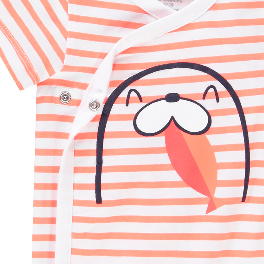 Σετ από 3 bodies κοντομάνικα με σχέδιο morse για bebe αγόρι 