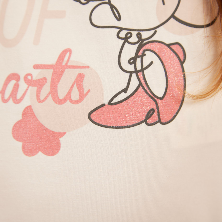 T-shirt manches longues en jersey print Minnie Disney pour bébé fille 