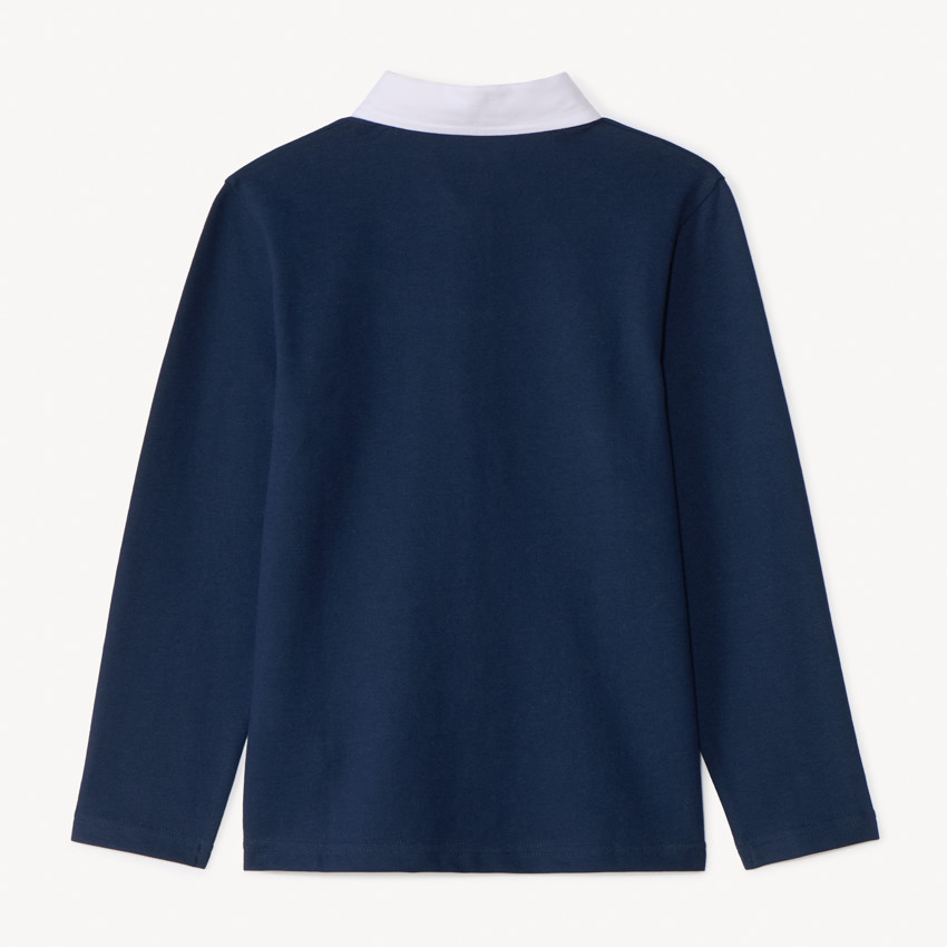 Πολο με μακριά μανίκια και κέντημα για αγόρι 