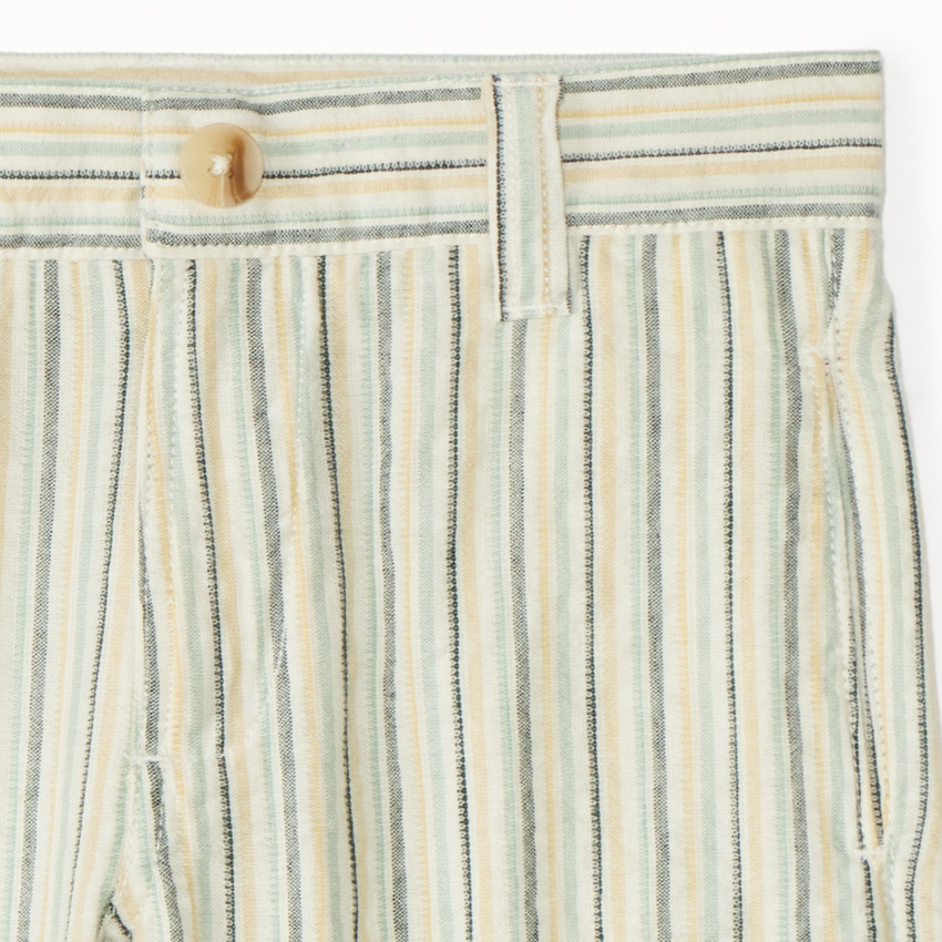 Σορτς ριγέ από καμβά για αγόρι 