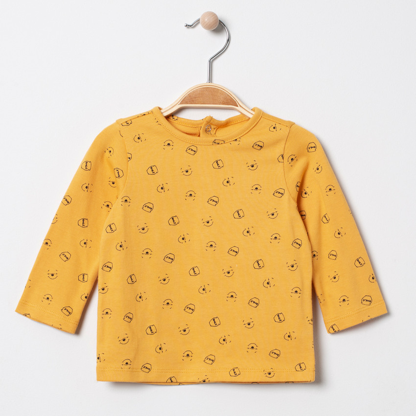 T-shirt μακρυμάνικο με οργανικό βαμβάκι εμπριμέ  Additional T-shirt μακρυμάνικο με οργανικό βαμβάκι εμπριμέ
