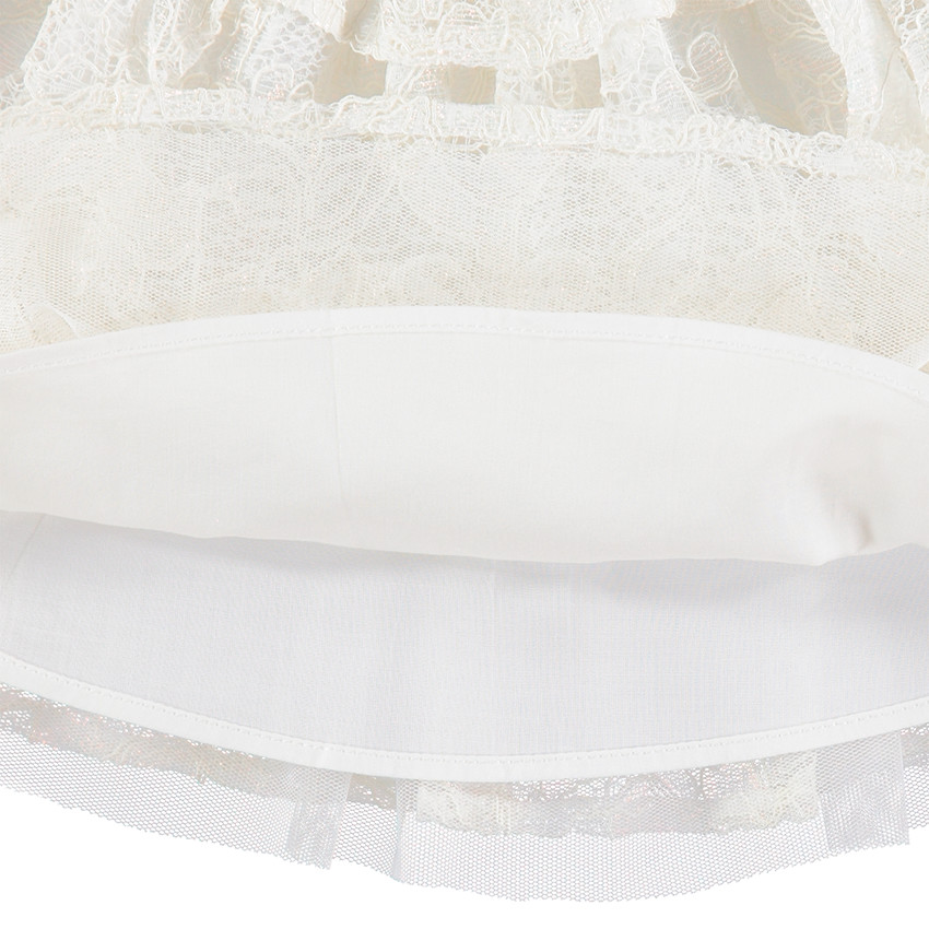 Φούστα με βολάν από δαντέλα 