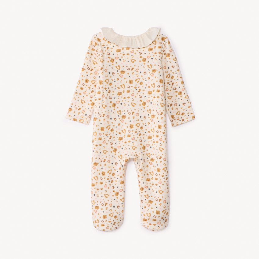 Λεοπάρδαλη εκτύπωσης φορμάκι με κολάρο για κορίτσι 