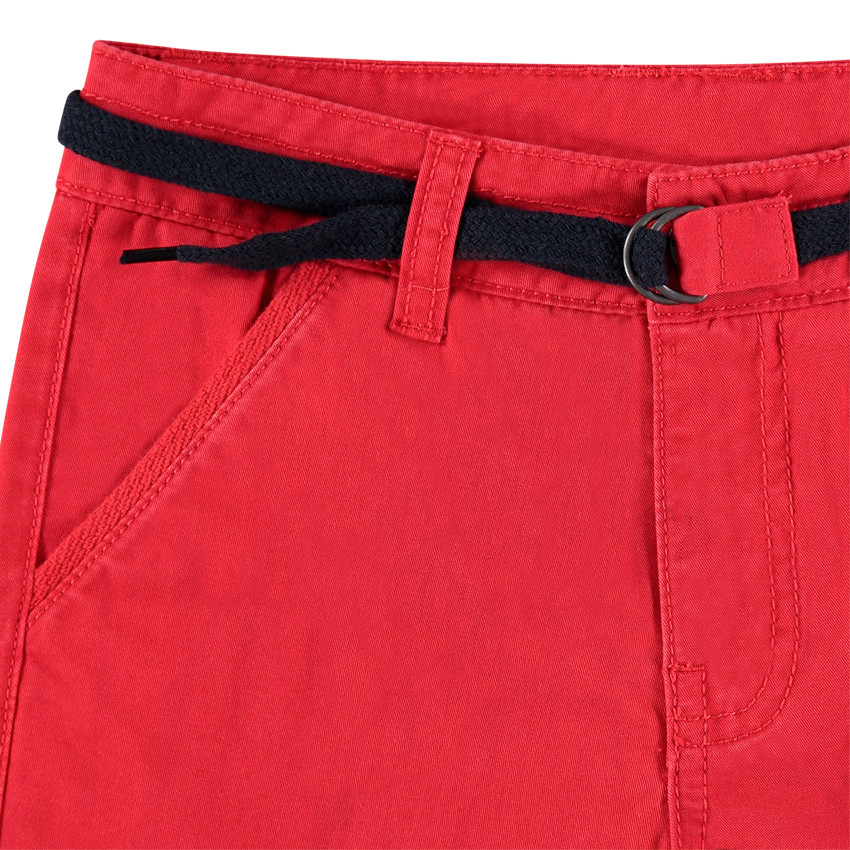 Βερμούδα από βαμβακερό ύφασμα με ρυθμιζόμενη ζώνη 