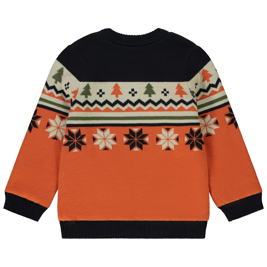 Πουλόβερ πλεκτό print φαντεζί για bebe αγόρι 