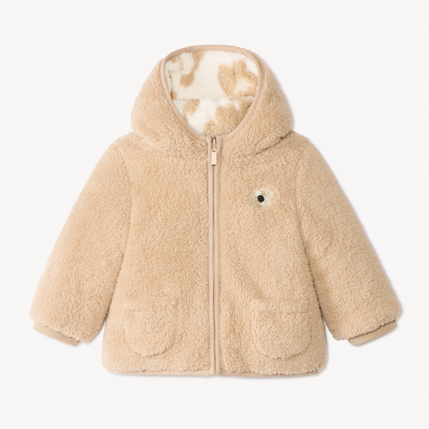 Veste sherpa réversible à capuche pour bébé fille 