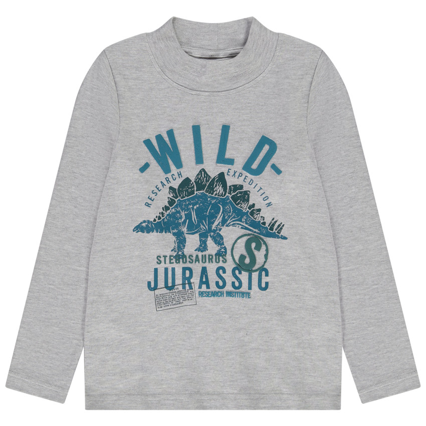 Sous-pull en jersey col cheminée en jersey avec print pour garçon Main Sous-pull en jersey col cheminée en jersey avec print pour garçon