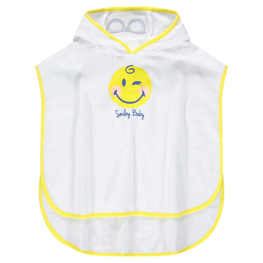 Πετσετέ κάπα-μπουρνούζι με στάμπα Smiley 