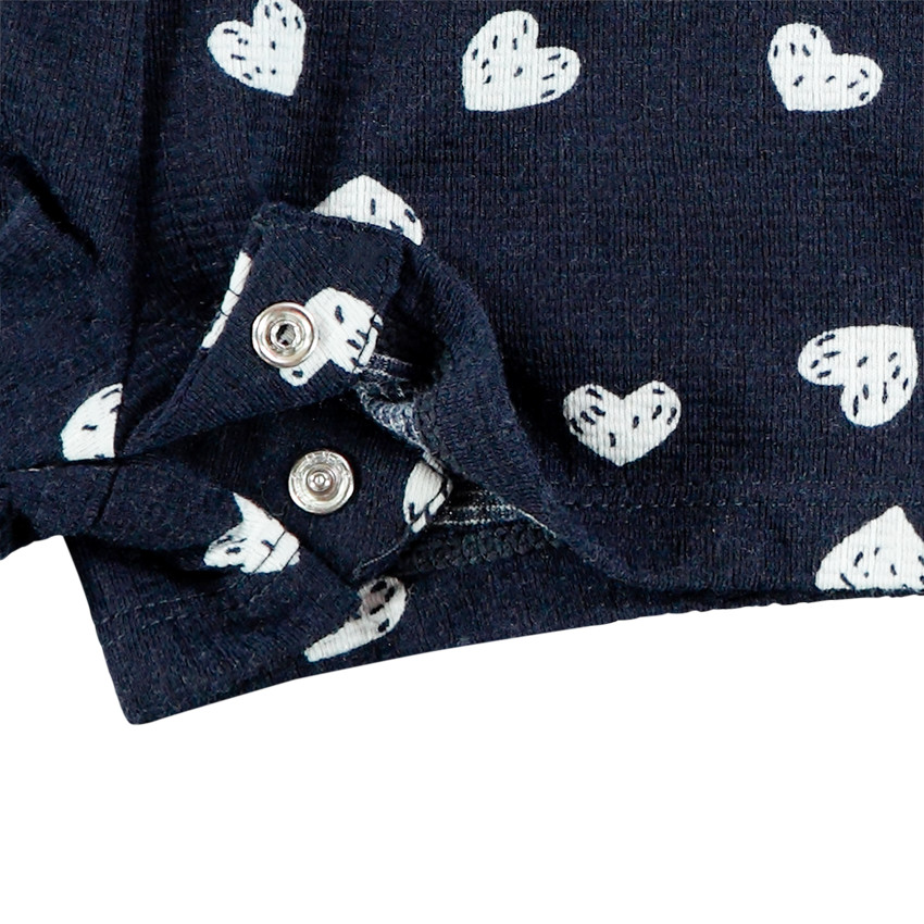 Σαλοπέτα κοντή με σχέδιο καρδιές για μωρό κορίτσι 