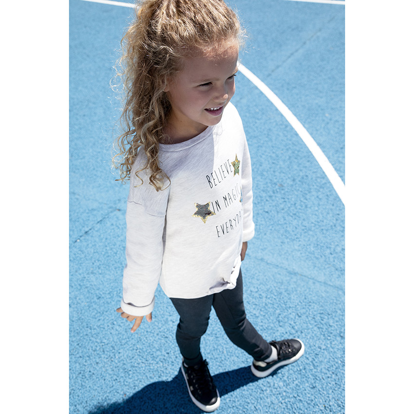 Σετ από 2 μονόχρωμα κολάν με ραφές για κορίτσια 