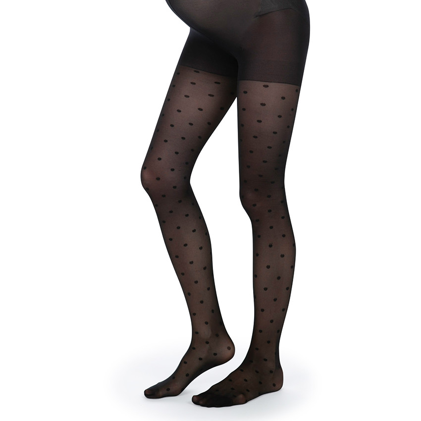 Κολάν εγκυμοσύνης 30 DEN με πουά σχέδιο σε όλη την επιφάνεια 