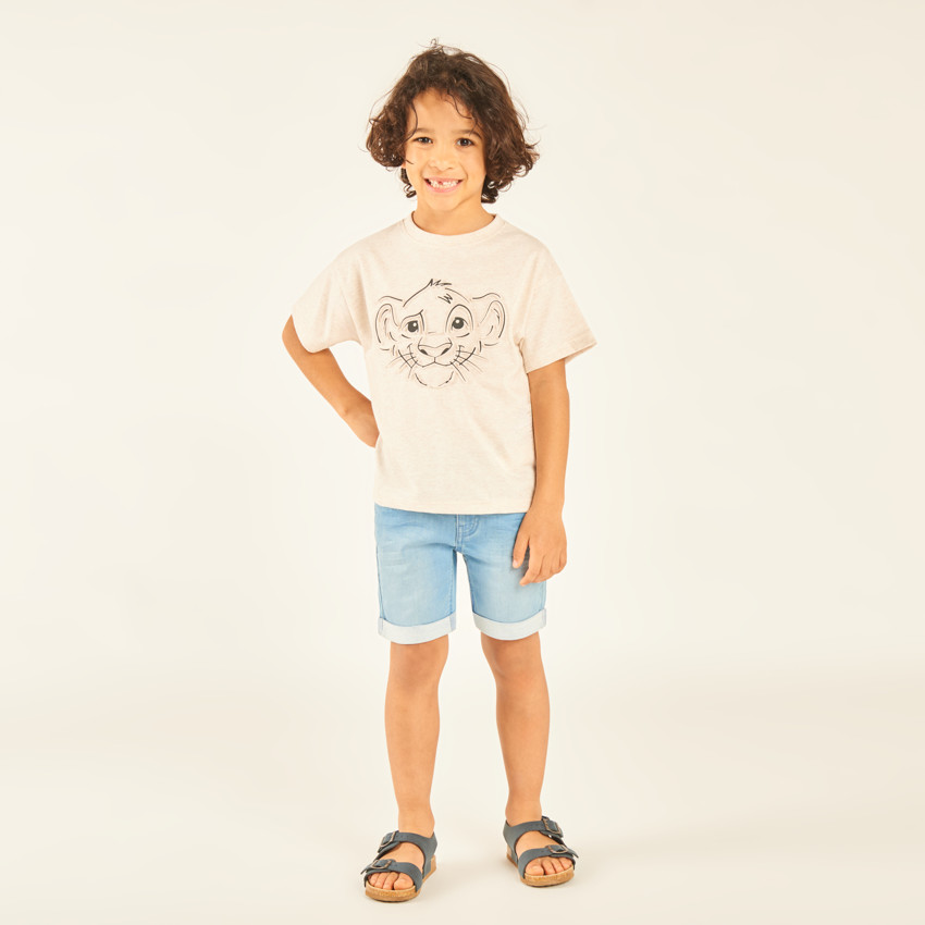 T-shirt à manches courtes imprimé Le Roi Lion Disney pour garçon 