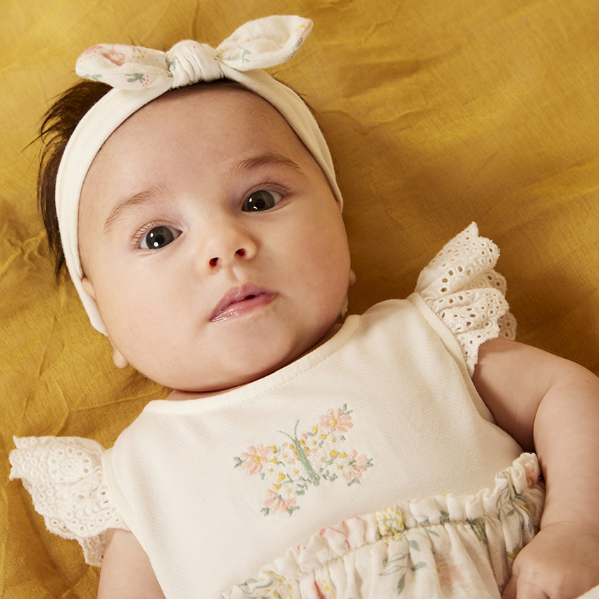 Σετ 2 τεμαχίων με floral σχέδιο για bebe κορίτσι 