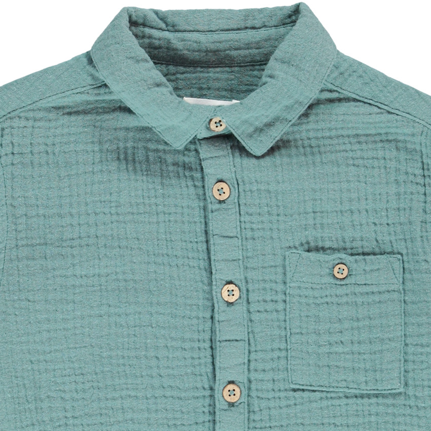 Chemise à manches longues en coton tubique pour garçon Main Chemise à manches longues en coton tubique pour garçon
