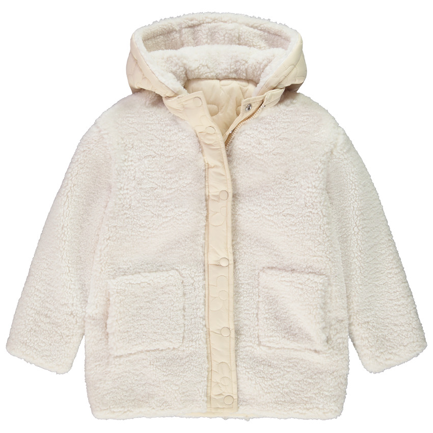 Αναστρέψιμο παρκά σε sherpa/λουλούδια με επένδυση για κορίτσι 