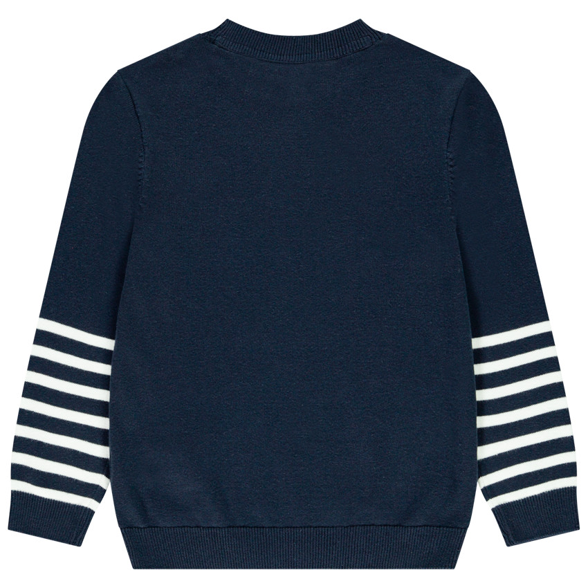 Πουλόβερ πλεκτό ριγέ και  με σχέδια για αγόρι 