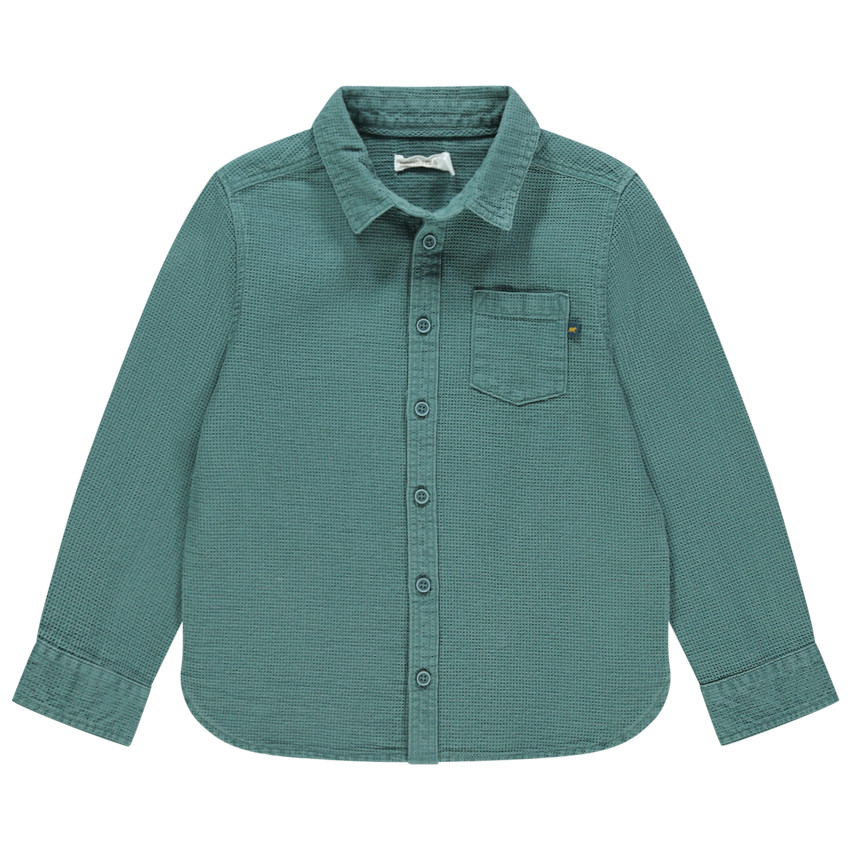 Chemise manches longues en nid d'abeille  Additional Chemise manches longues en nid d'abeille