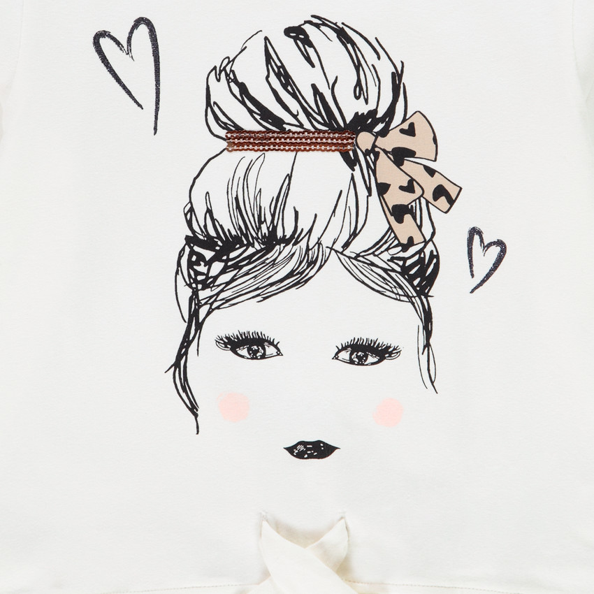 T-shirt μακρυμάνικο noué για κορίτσι 