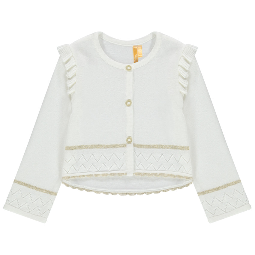 Πλεκτή ζακέτα με χρυσαφί λεπτομέρειες 