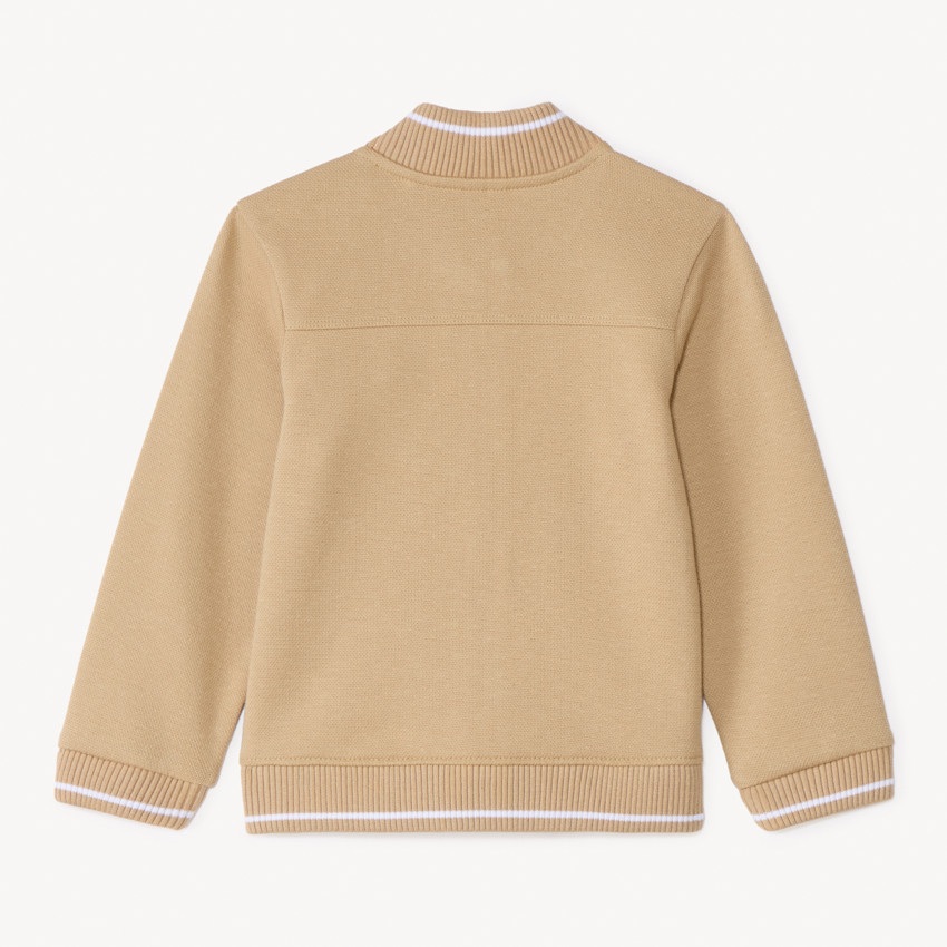 Γιλέττα κολάρο teddy από pique για αγοράκι μωρού 