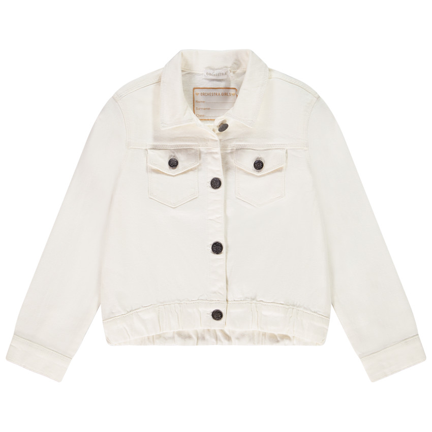 Jacket jean λευκό για κορίτσι 