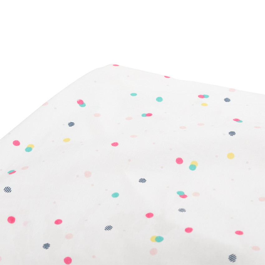 Σεντόνι με λάστιχο από ποπλίνα με πουά 60 x 120 cm 