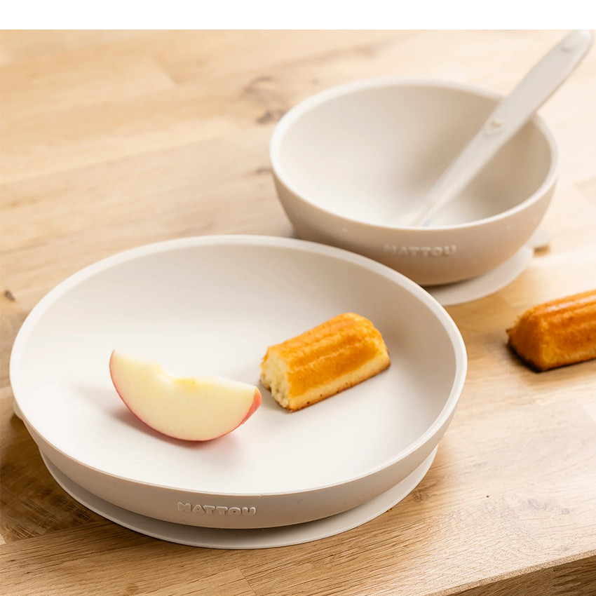 Set Repas enfant - Silicone - Argile - 3 pcs 