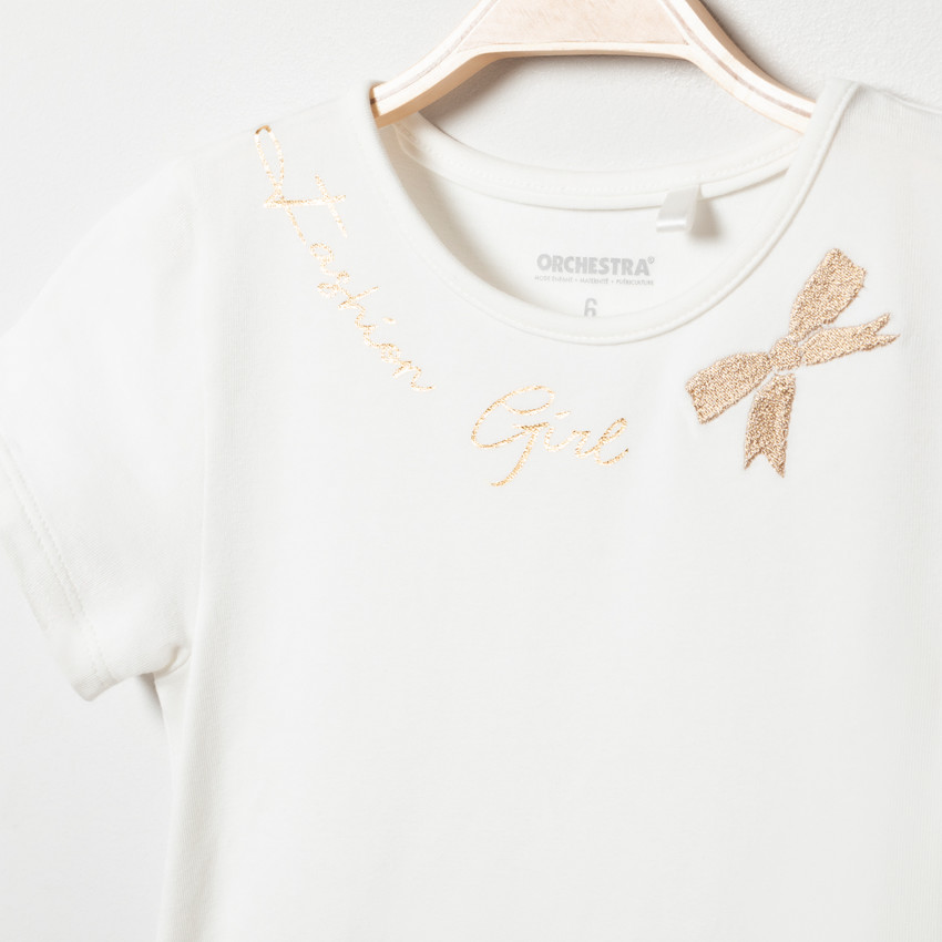 Φόρεμα πλεκτό κοντομάνικο effet 2-σε-1 