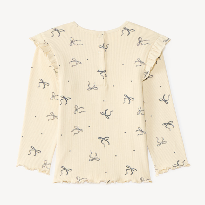 T-shirt à manches longues pour bébé fille avec imprimé fantaisie 