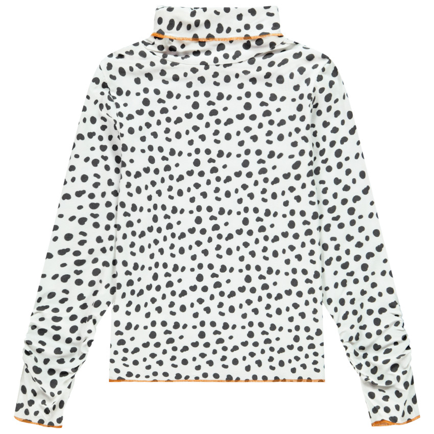 Μπλουζάκι με σχέδιο με ζιβάγκο και λουλούδια κεντημένα 